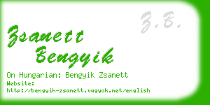 zsanett bengyik business card